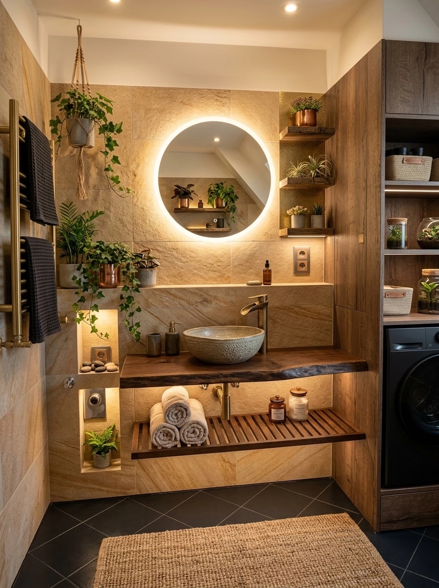 Interior design in Biophilic style — Bathroom by GenRoom AI