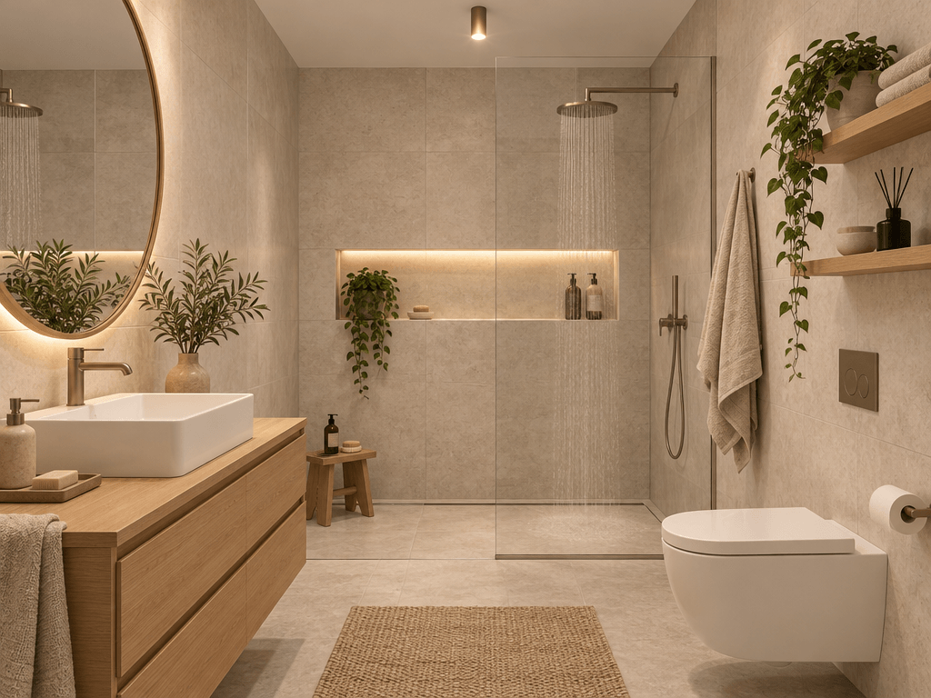 Scandinavian Bathroom design — interior photo by GenRoom AI