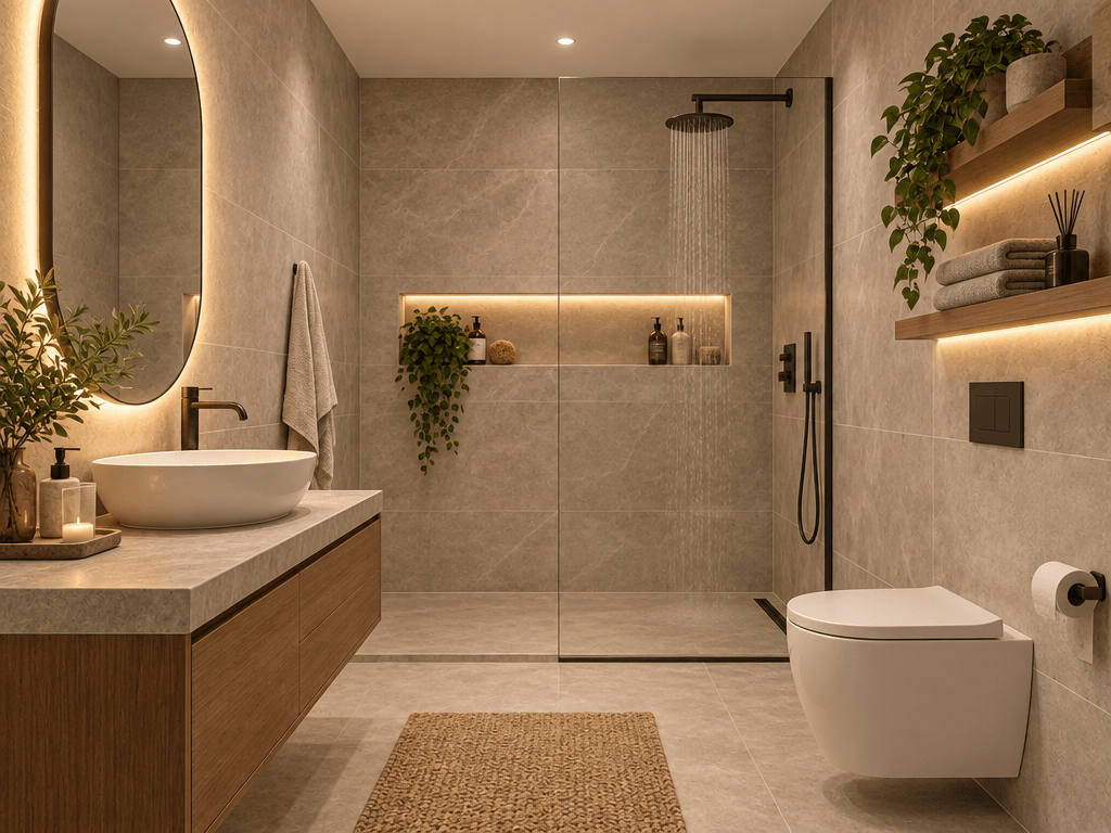 Bathroom interior in Contemporary style — photo by GenRoom AI