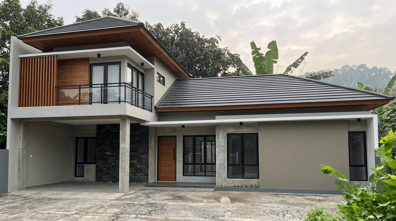 Design de façade en style Contemporary Facade — Façade par GenRoom AI