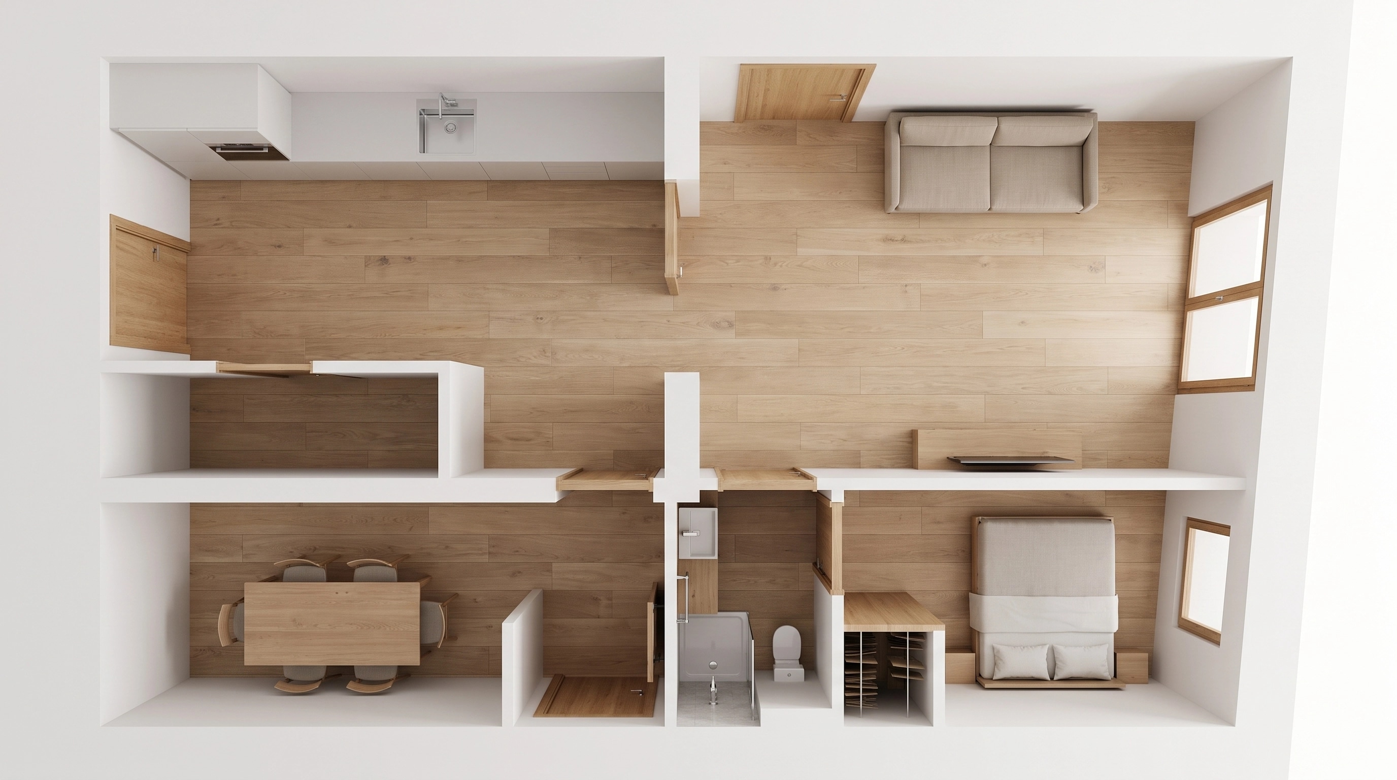Minimalism Living Room design — interior photo by GenRoom AI