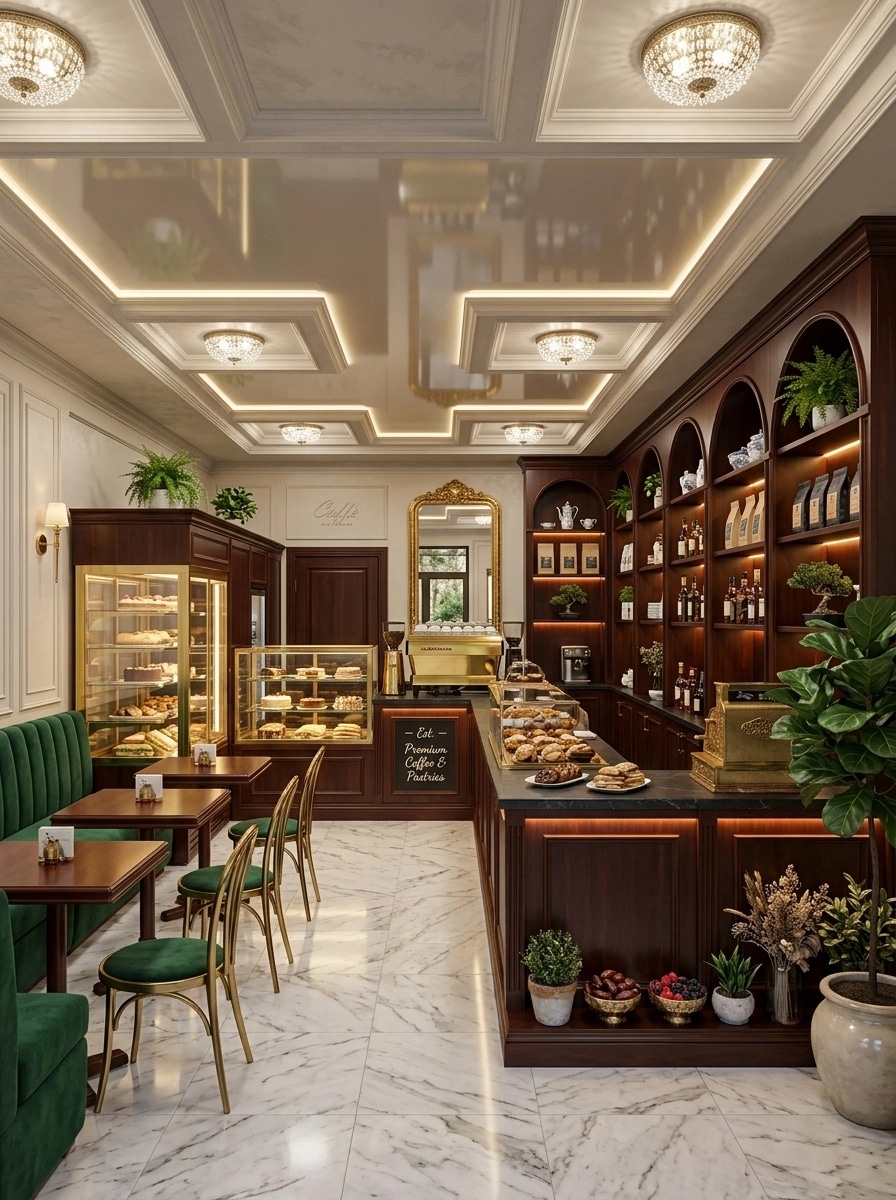 Design de interiores em estilo Classic — cafe por GenRoom AI