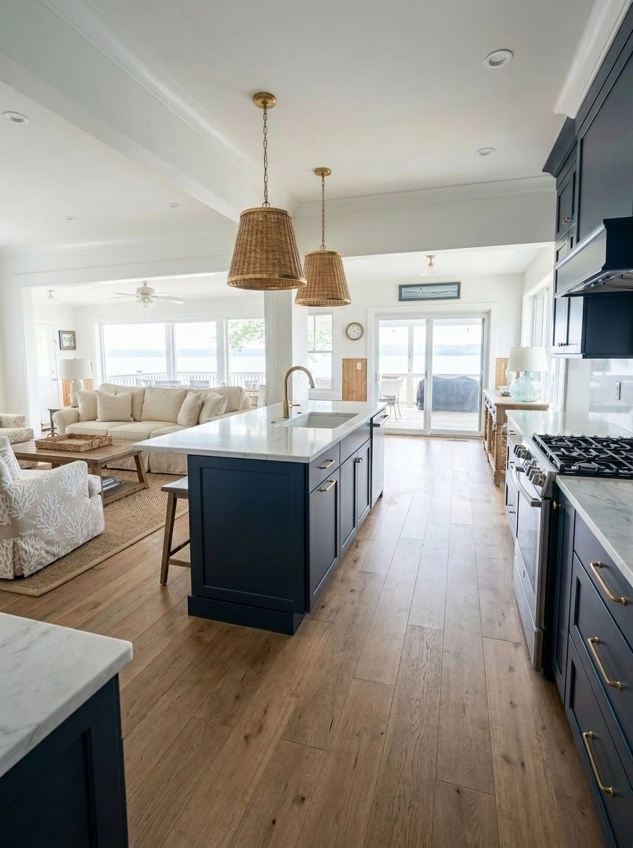 Interior design in Coastal / Hamptons style — Living Room by GenRoom AI