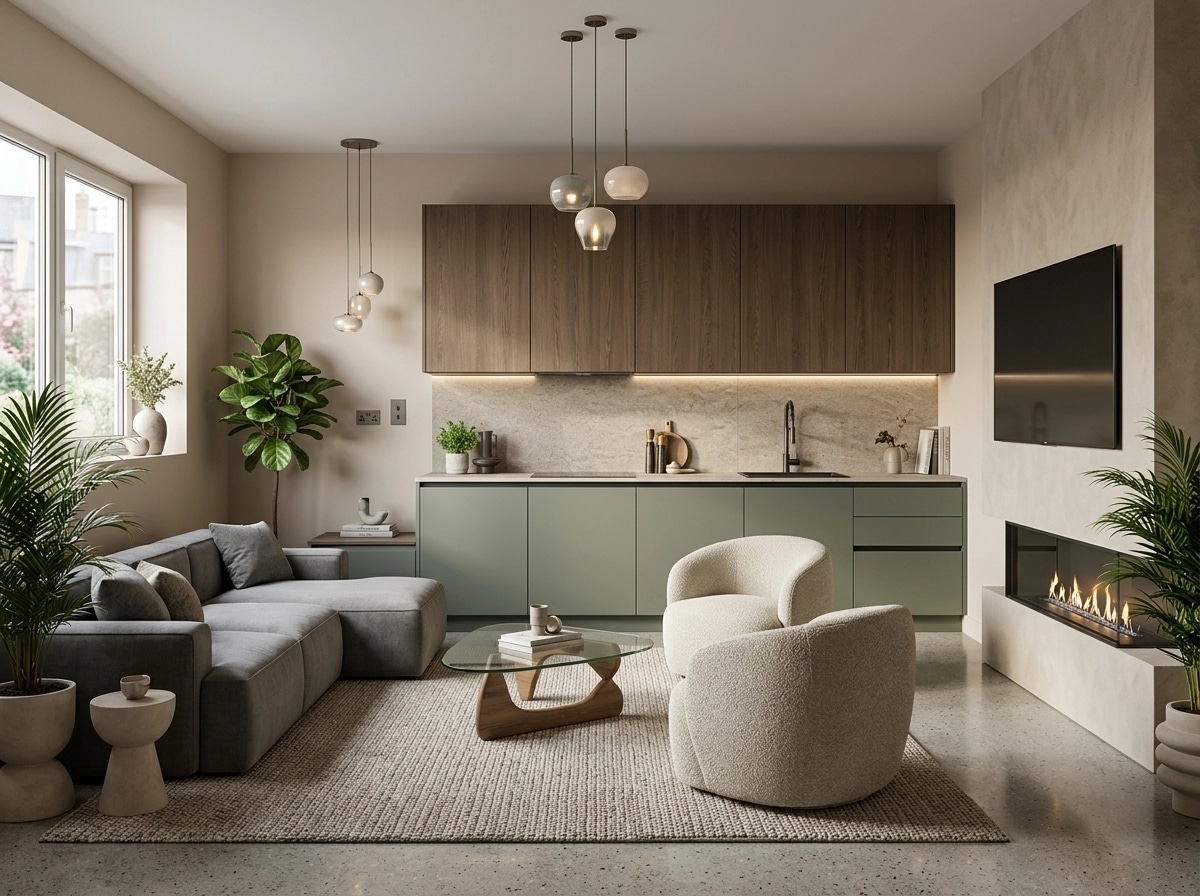 Interior design in Contemporary style — Living Room by GenRoom AI