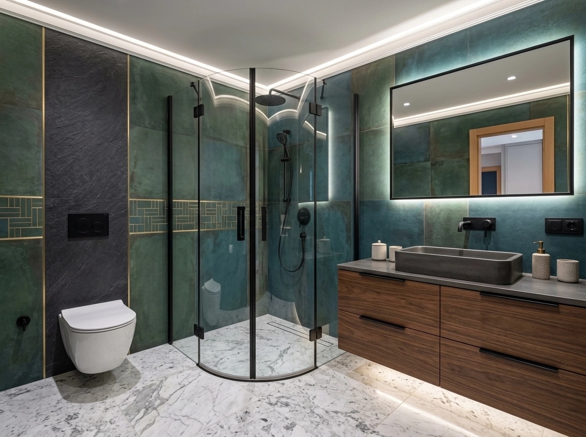 Bathroom interior in Contemporary style — photo by GenRoom AI