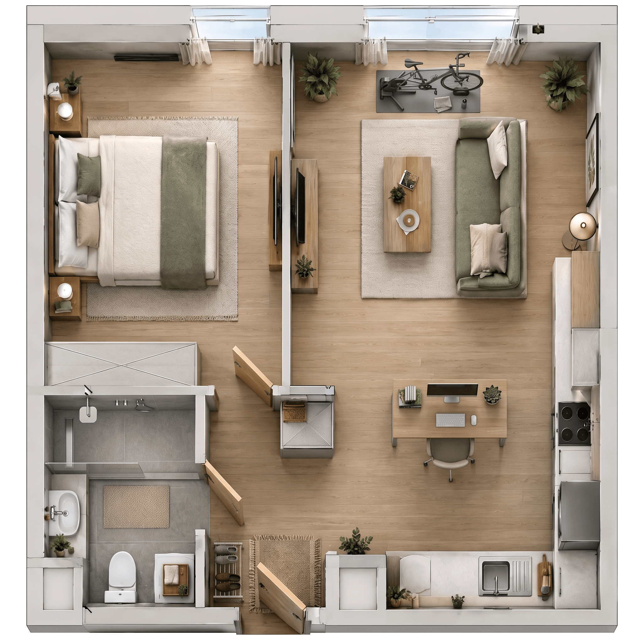 Scandinavian Living Room design — interior photo by GenRoom AI