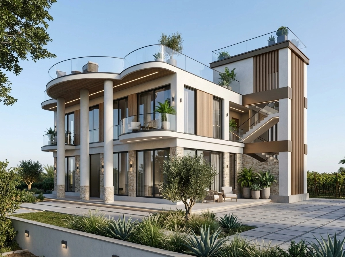 Contemporary Facade Facade design — facade photo by GenRoom AI