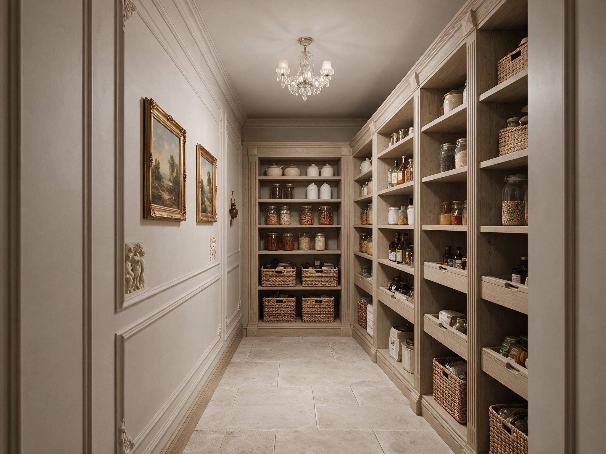 Design d'interni in stile Neoclassic — pantry di GenRoom AI