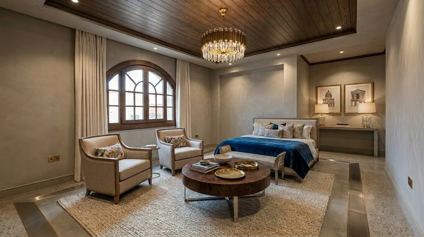 Transitional Living Room design — interior photo by GenRoom AI