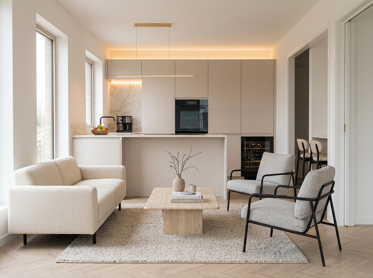 Minimalism Living Room design — interior photo by GenRoom AI