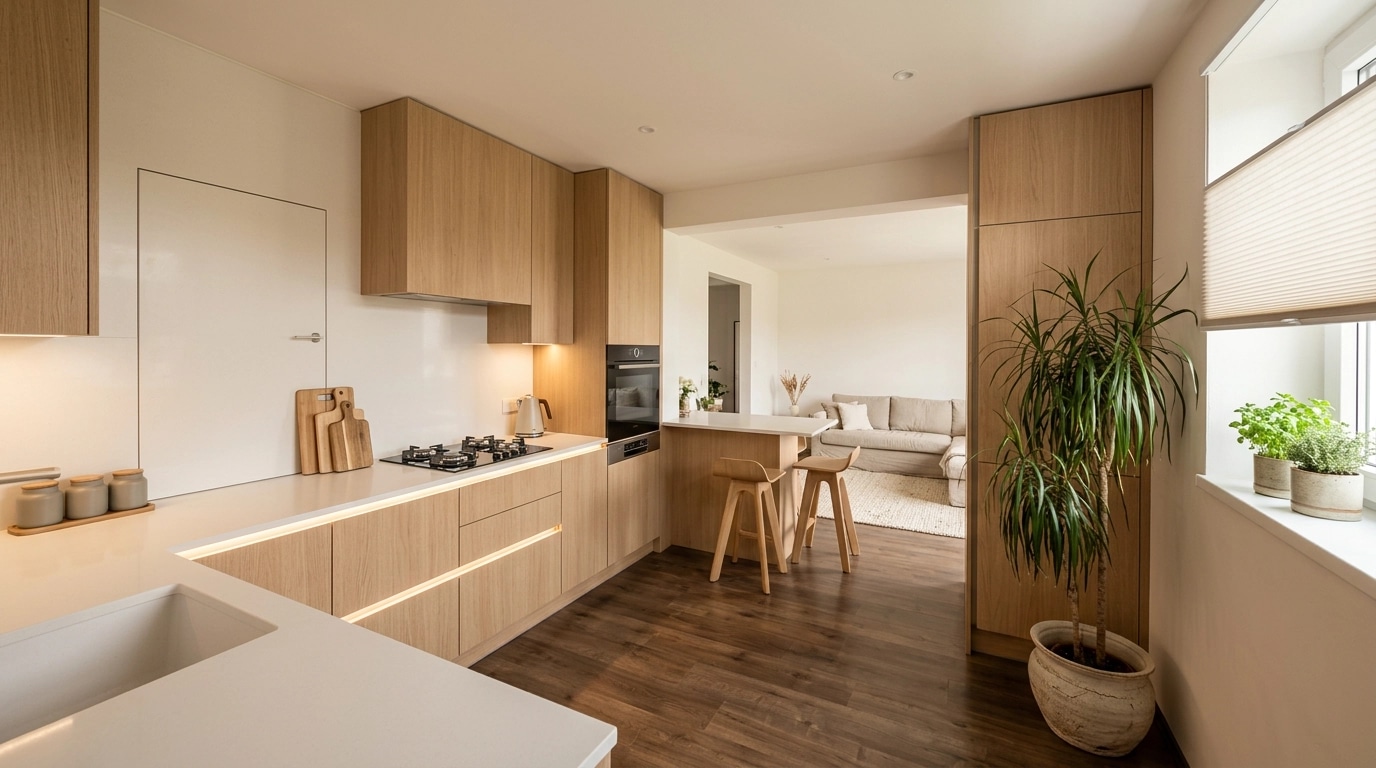 Interior design in Scandinavian style — Kitchen by GenRoom AI