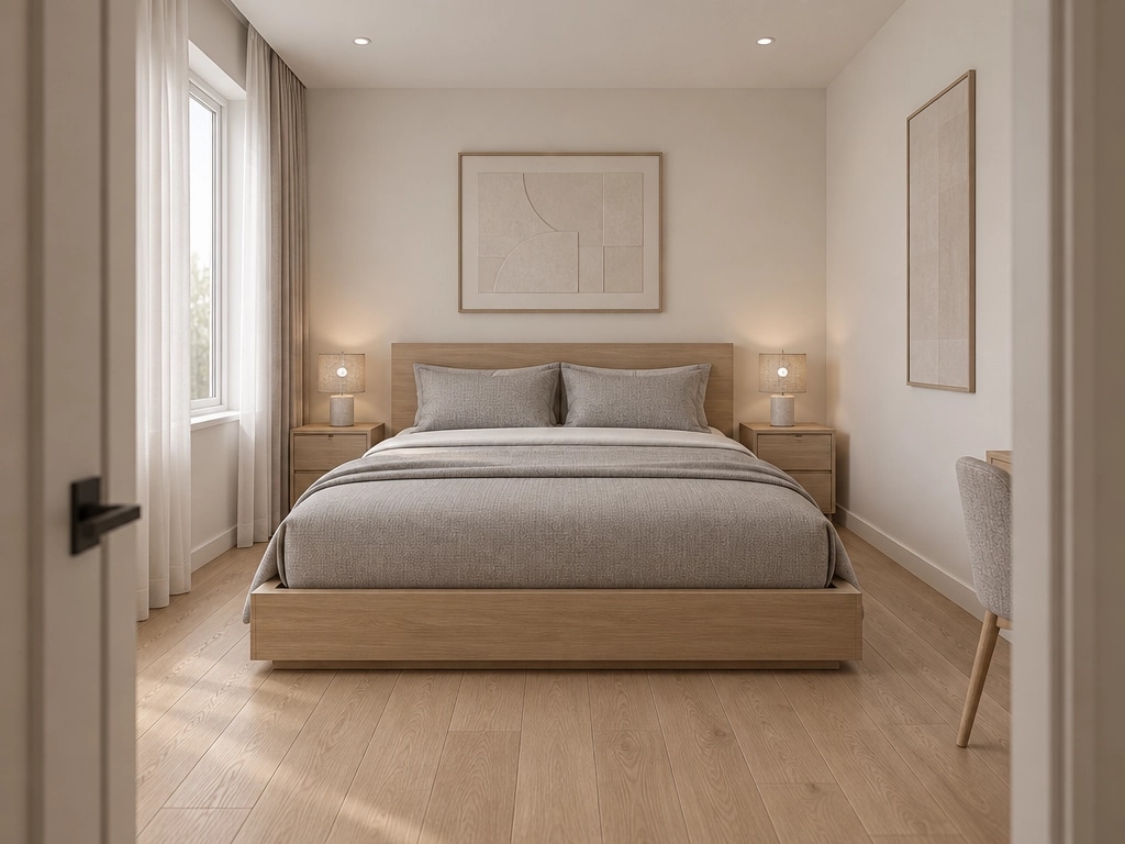 Minimalism Bedroom design — interior photo by GenRoom AI