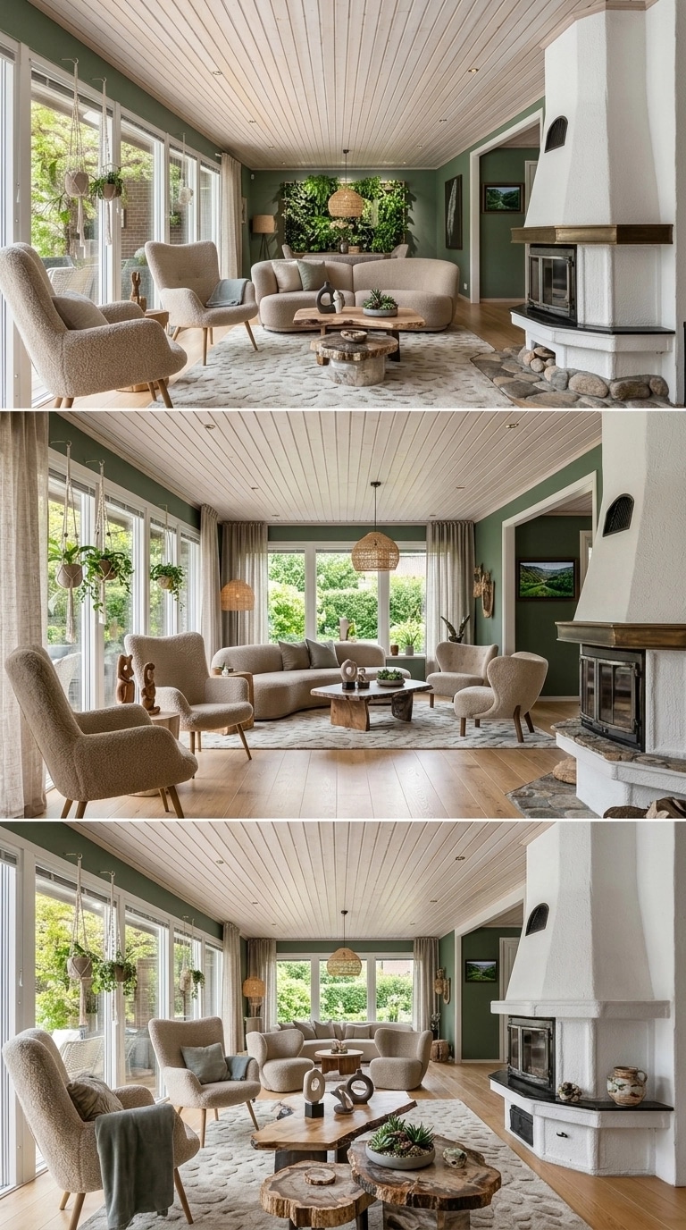 Interior design in Biophilic style — Living Room by GenRoom AI