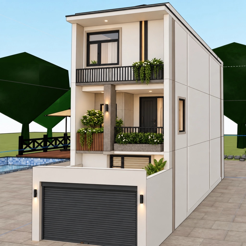 Facade design in Neoclassic Facade style — Facade by GenRoom AI