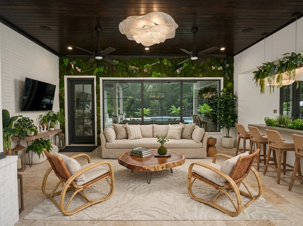 Interior design in Biophilic style — Living Room by GenRoom AI