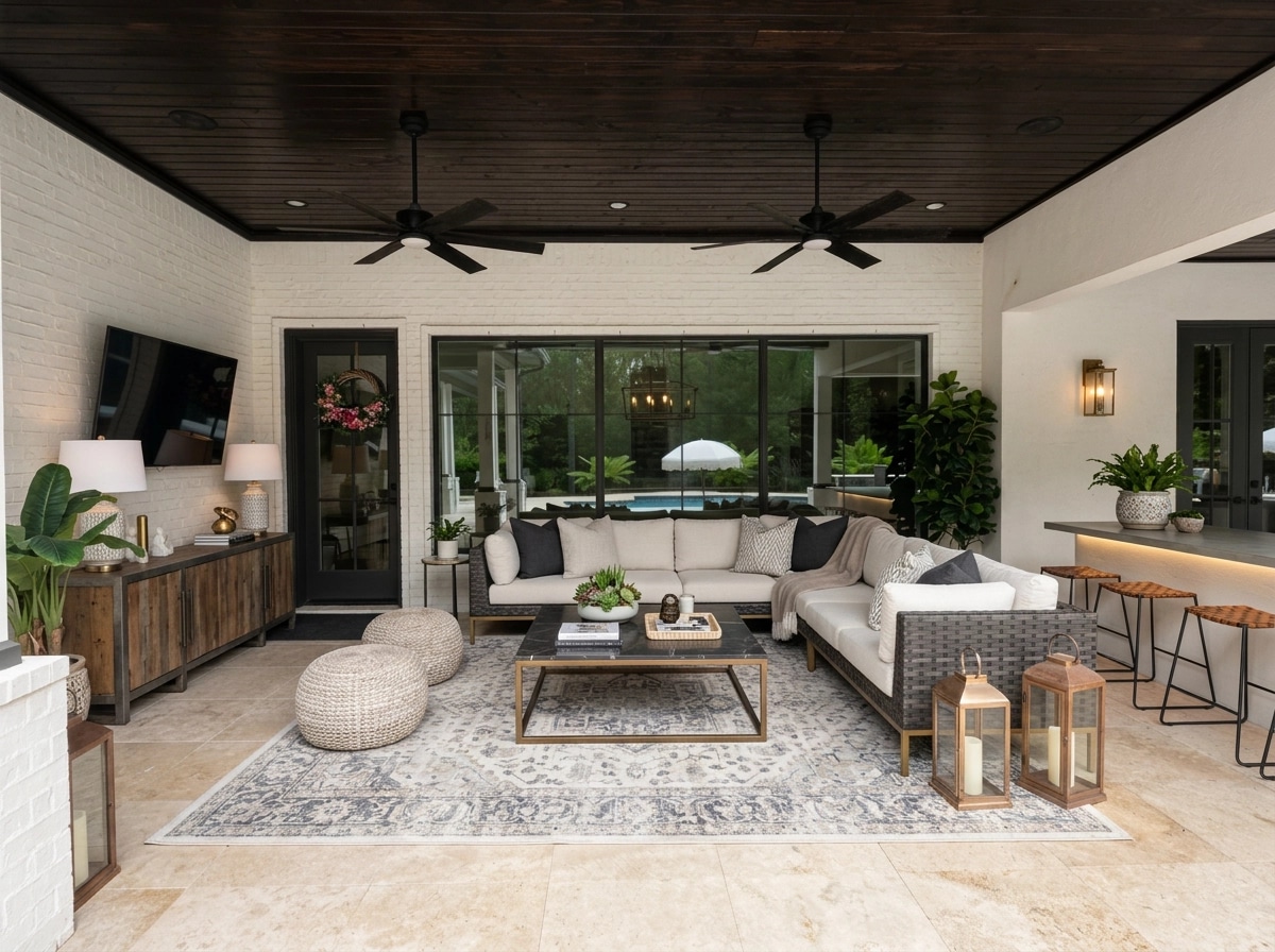 Transitional Ruang Tamu design — interior photo by GenRoom AI