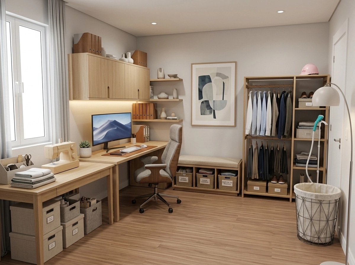 Office interior in Scandinavian style — photo by GenRoom AI