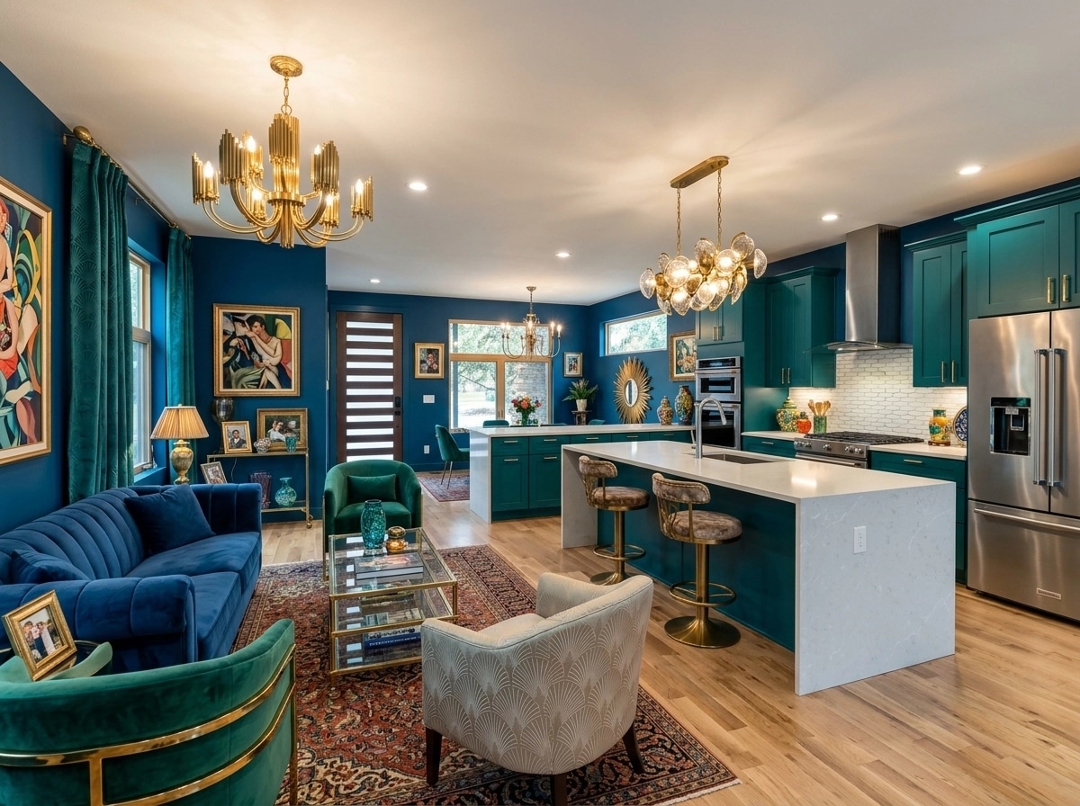 Maximalist Sala de Estar design — interior photo by GenRoom AI