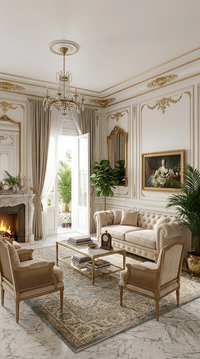 Interior design in French Parisian style — Living Room by GenRoom AI