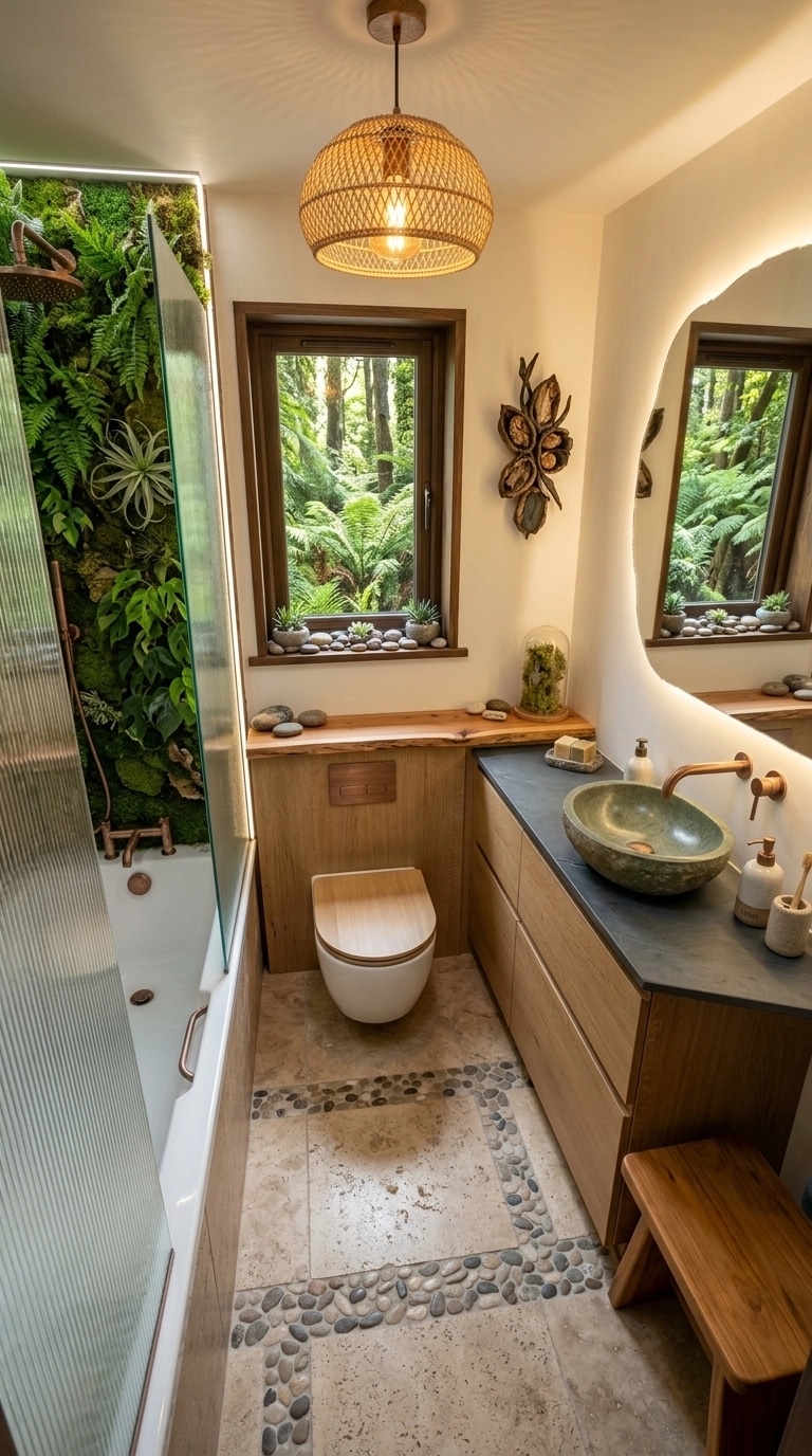 Biophilic Bathroom design — interior photo by GenRoom AI
