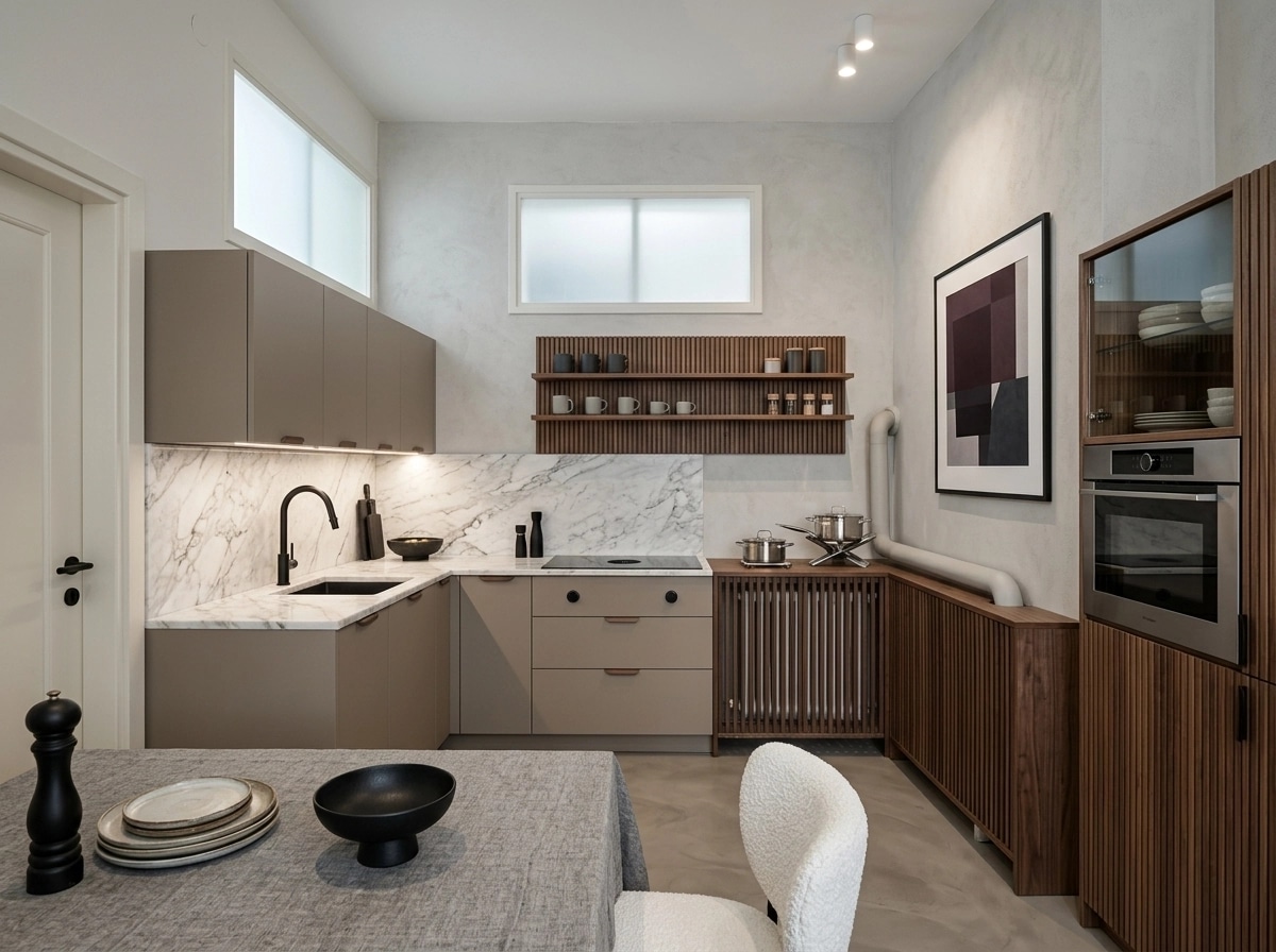 Kitchen interior in Contemporary style — photo by GenRoom AI