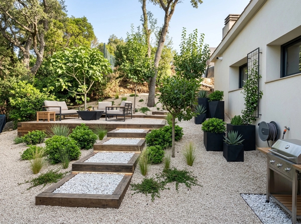 Landscape design in Minimalist Yard style — Yard by GenRoom AI
