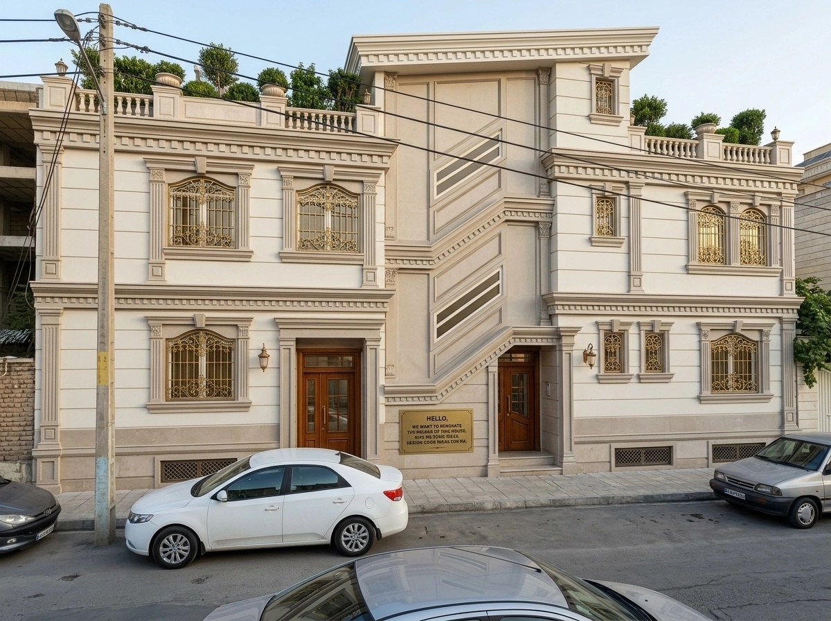 Neoclassic Facade Facade design — facade photo by GenRoom AI