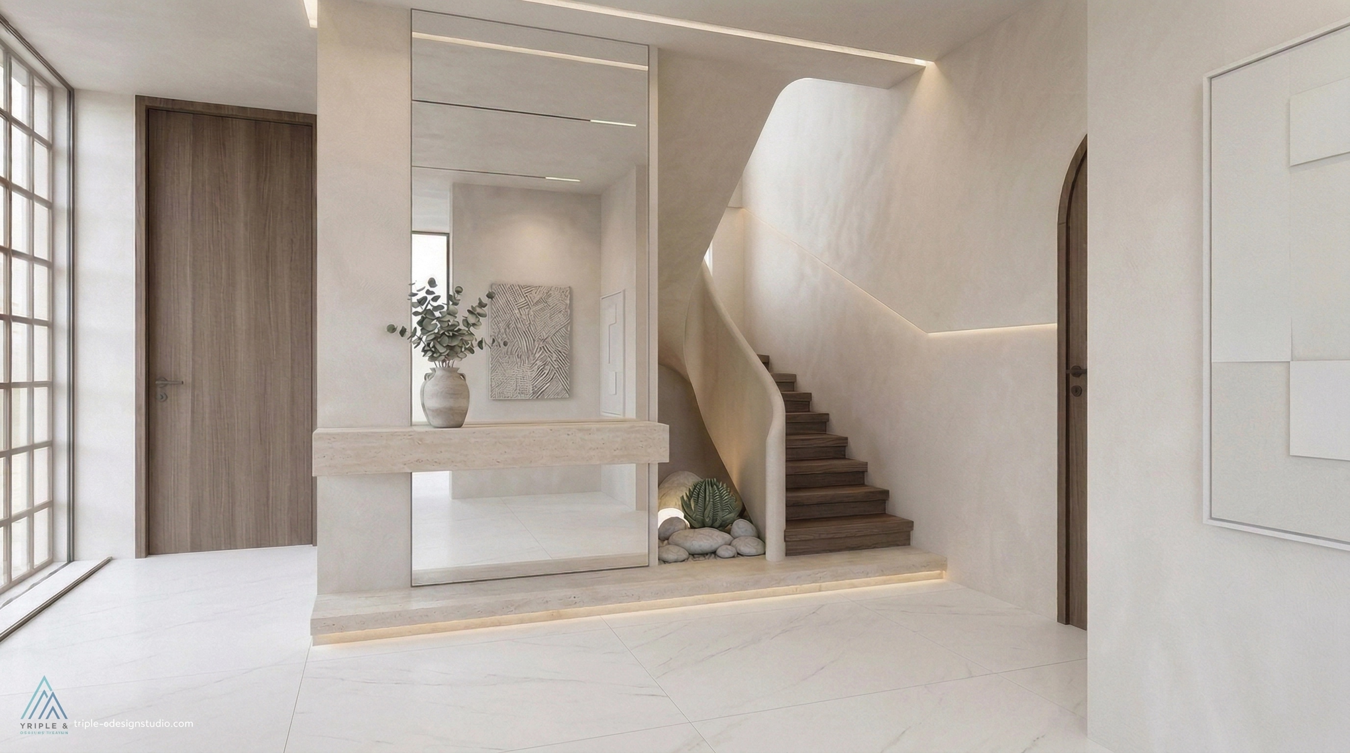 Hallway interior in Minimalism style — photo by GenRoom AI