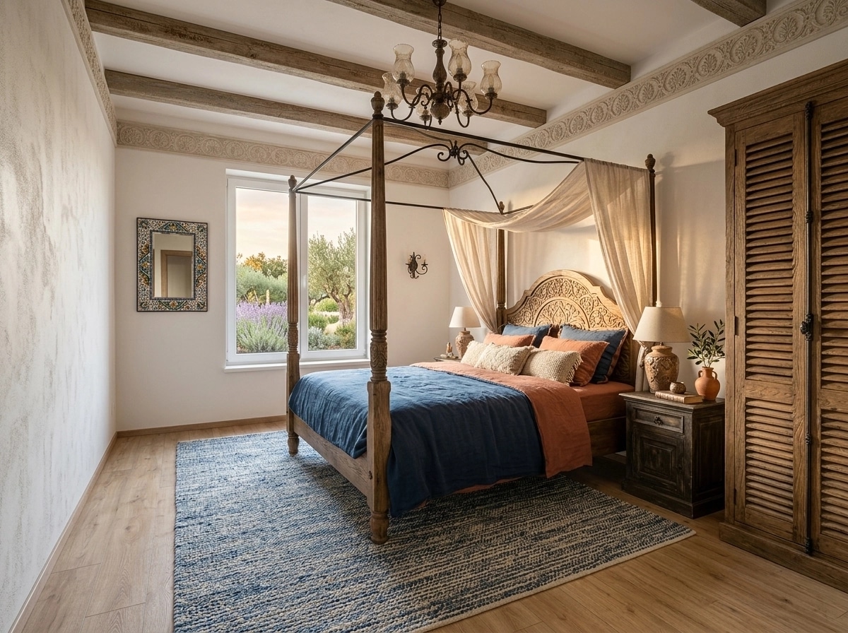 Interior design in Mediterranean style — Bedroom by GenRoom AI