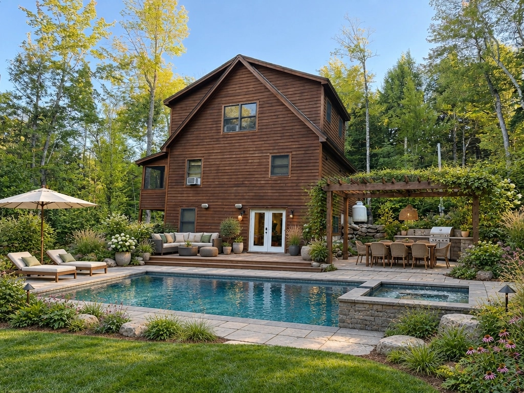 Landscape design in Eco Natural Garden style — Yard by GenRoom AI