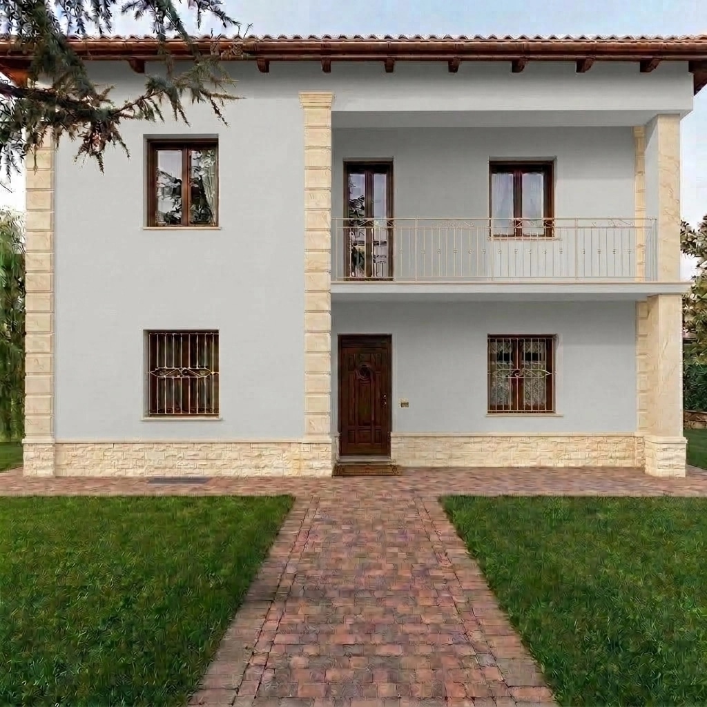 Facade design in Italian Villa Facade style — Facade by GenRoom AI