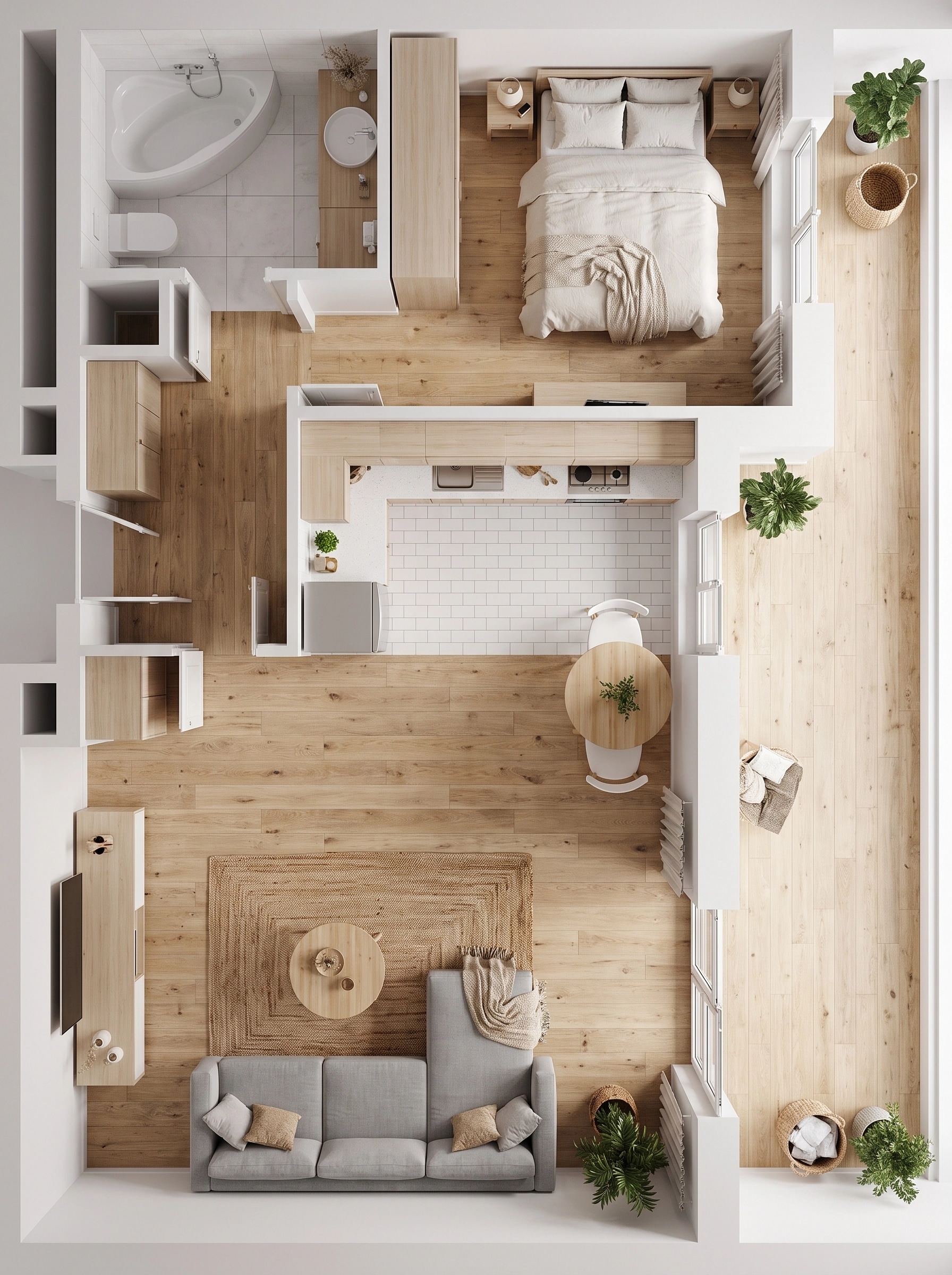 Scandinavian Living Room design — interior photo by GenRoom AI
