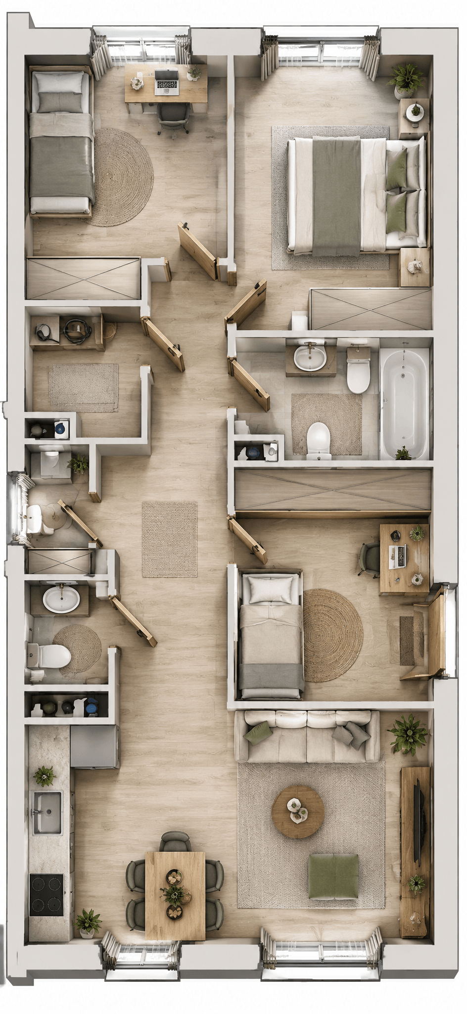 Interior design in Contemporary style — Living Room by GenRoom AI