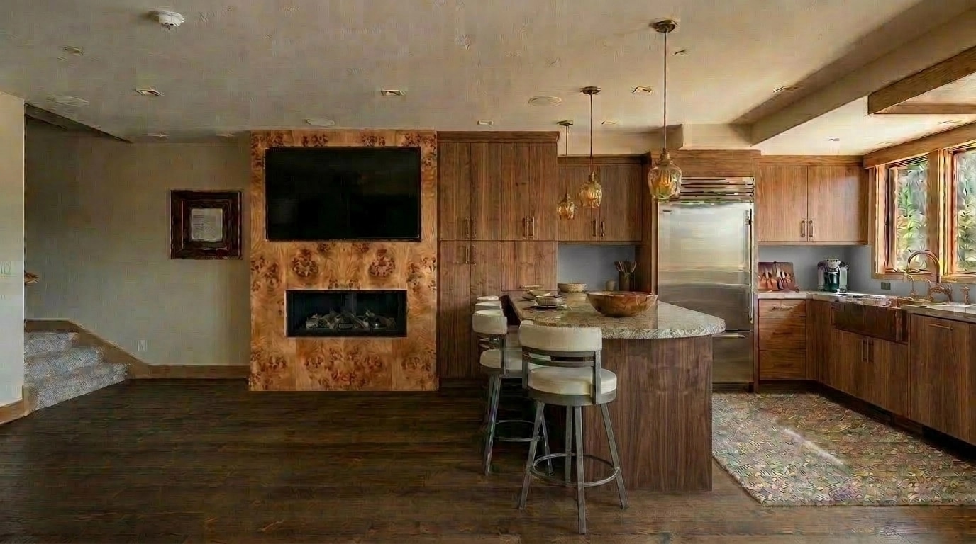 Kitchen interior in Rustic style — photo by GenRoom AI