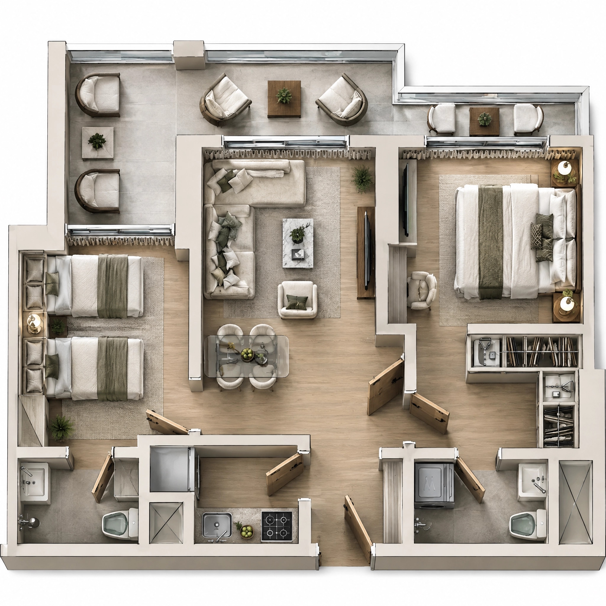 Interior design in Contemporary style — Living Room by GenRoom AI