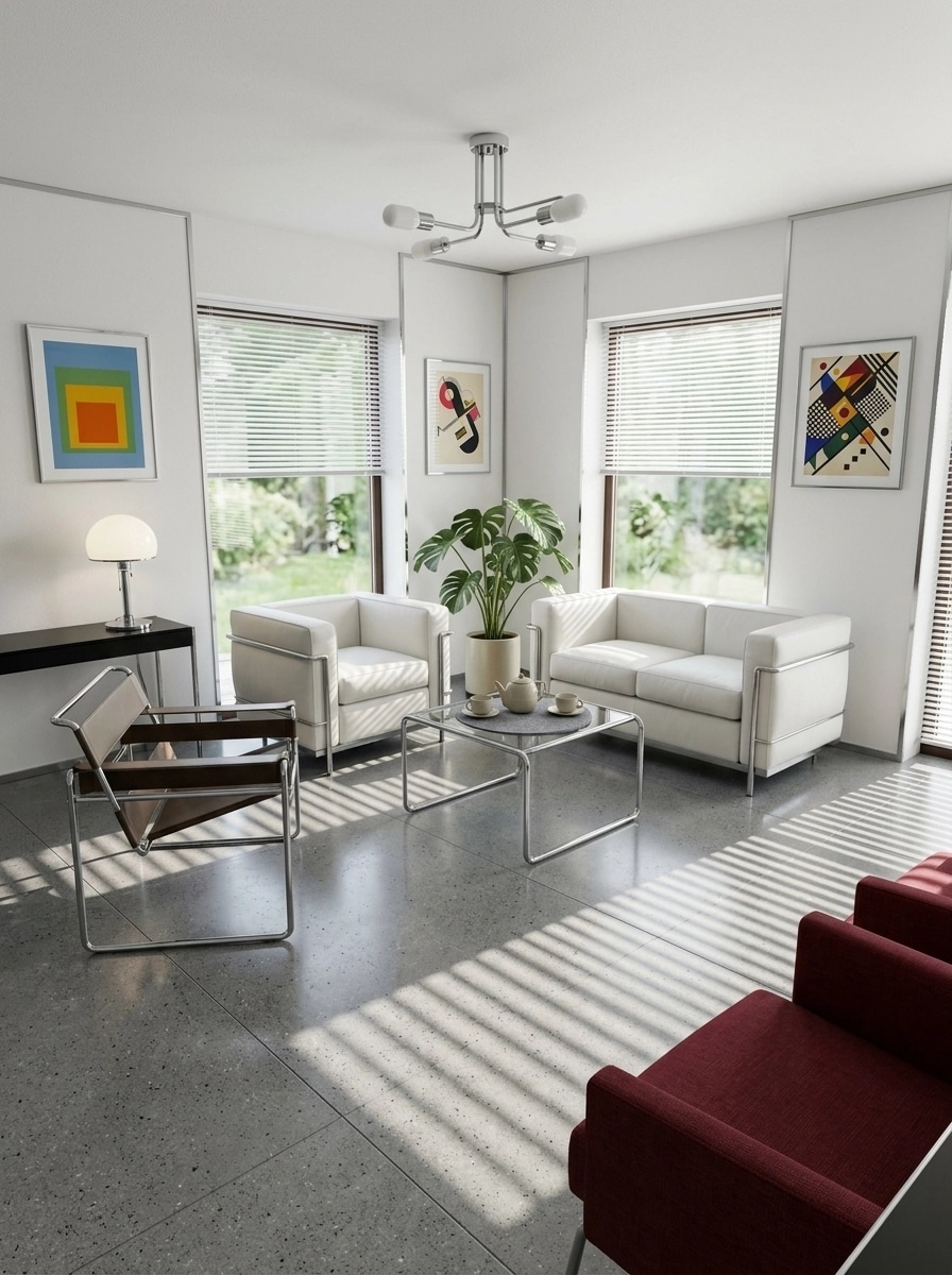 Interior design in Bauhaus style — Living Room by GenRoom AI