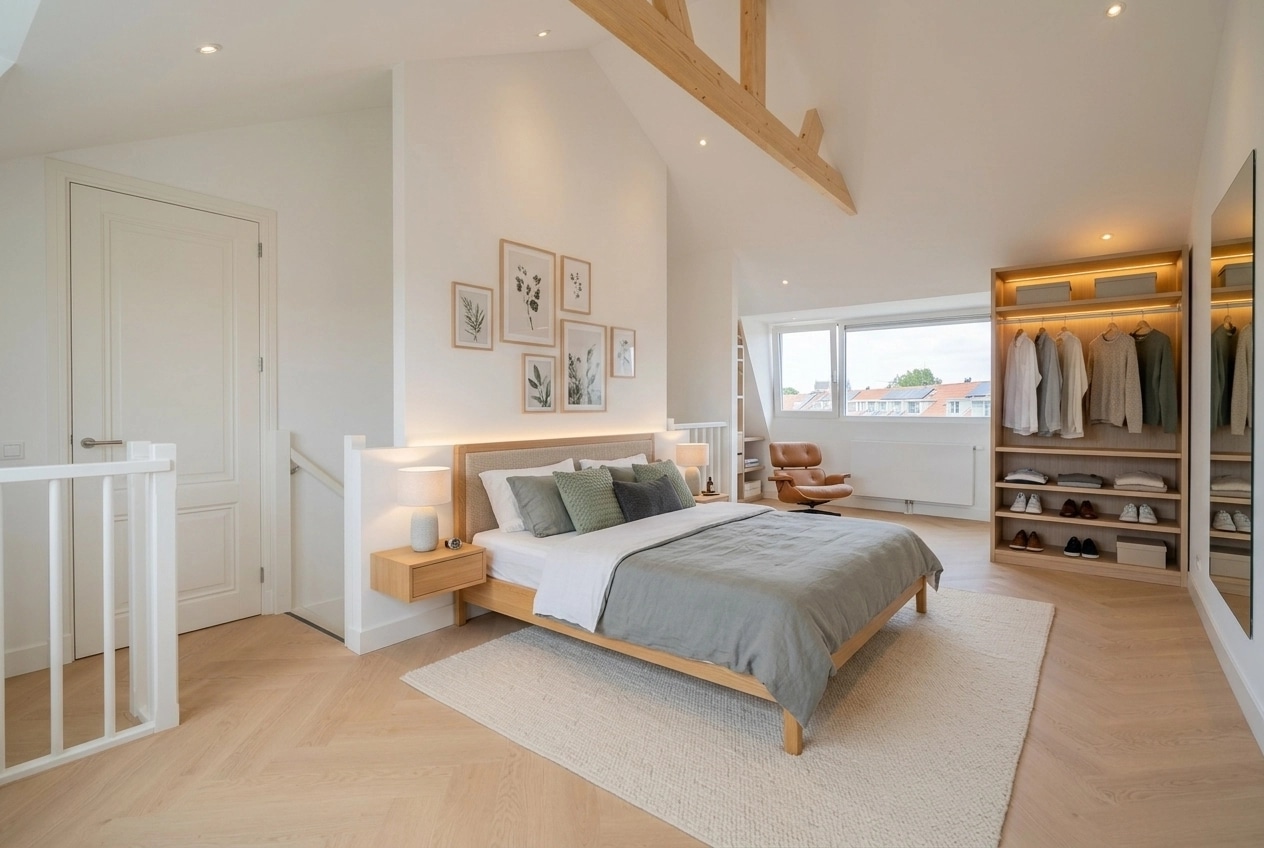 Interior design in Scandinavian style — Bedroom by GenRoom AI