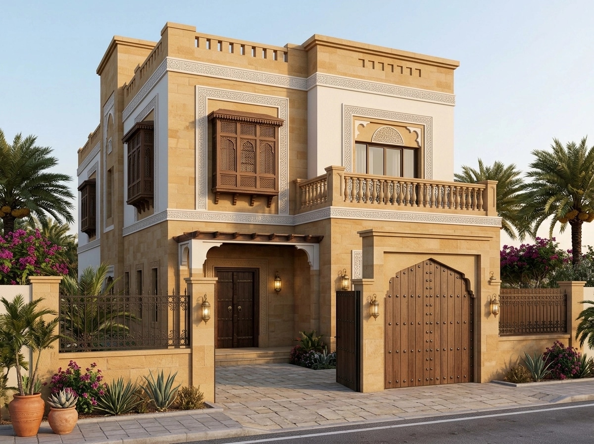 Arabian Facade Facade design — facade photo by GenRoom AI