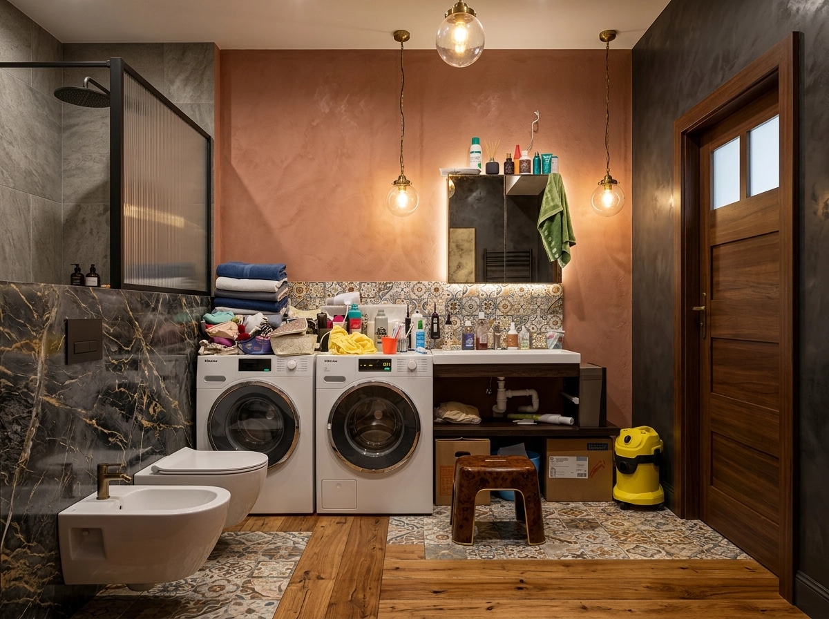 Design d'interni in stile Eclectic — Bagno di GenRoom AI