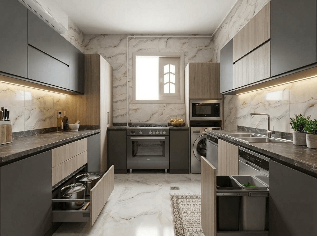 Kitchen interior in no_style style — photo by GenRoom AI