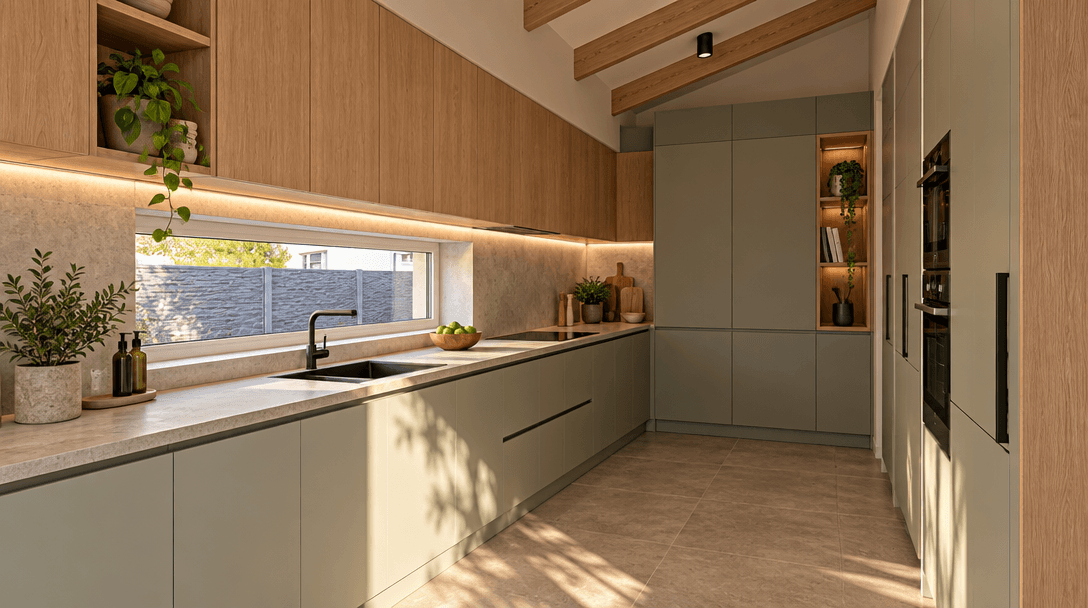 Kitchen interior in Contemporary style — photo by GenRoom AI