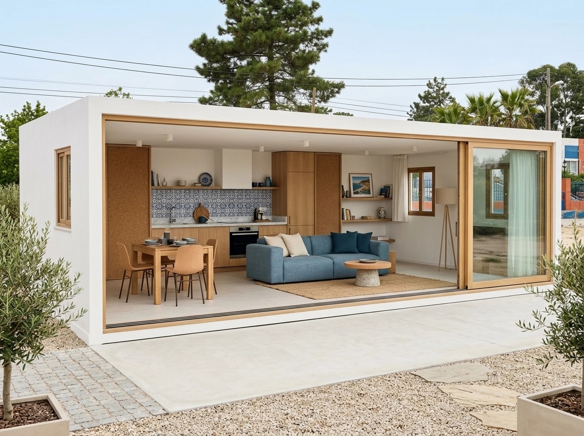 Projekt wnętrza w stylu Portuguese Modern — studio od GenRoom AI