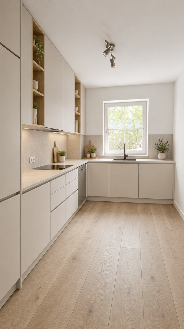 Kitchen interior in Scandinavian style — photo by GenRoom AI