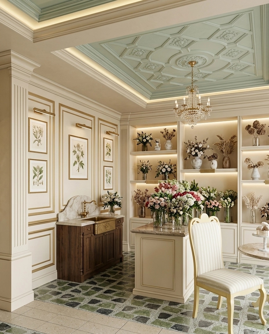 Interior design in Neoclassic style — shop by GenRoom AI