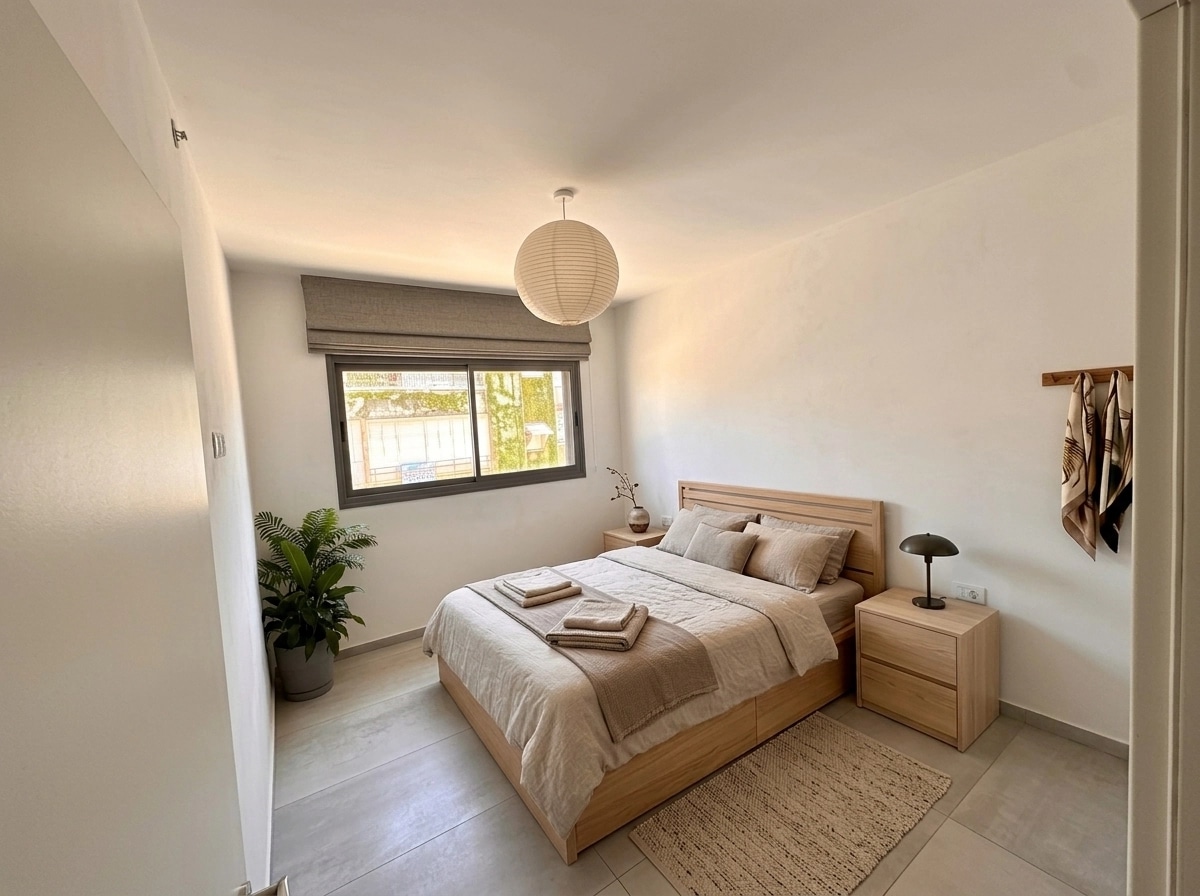 Japandi Bedroom design — interior photo by GenRoom AI