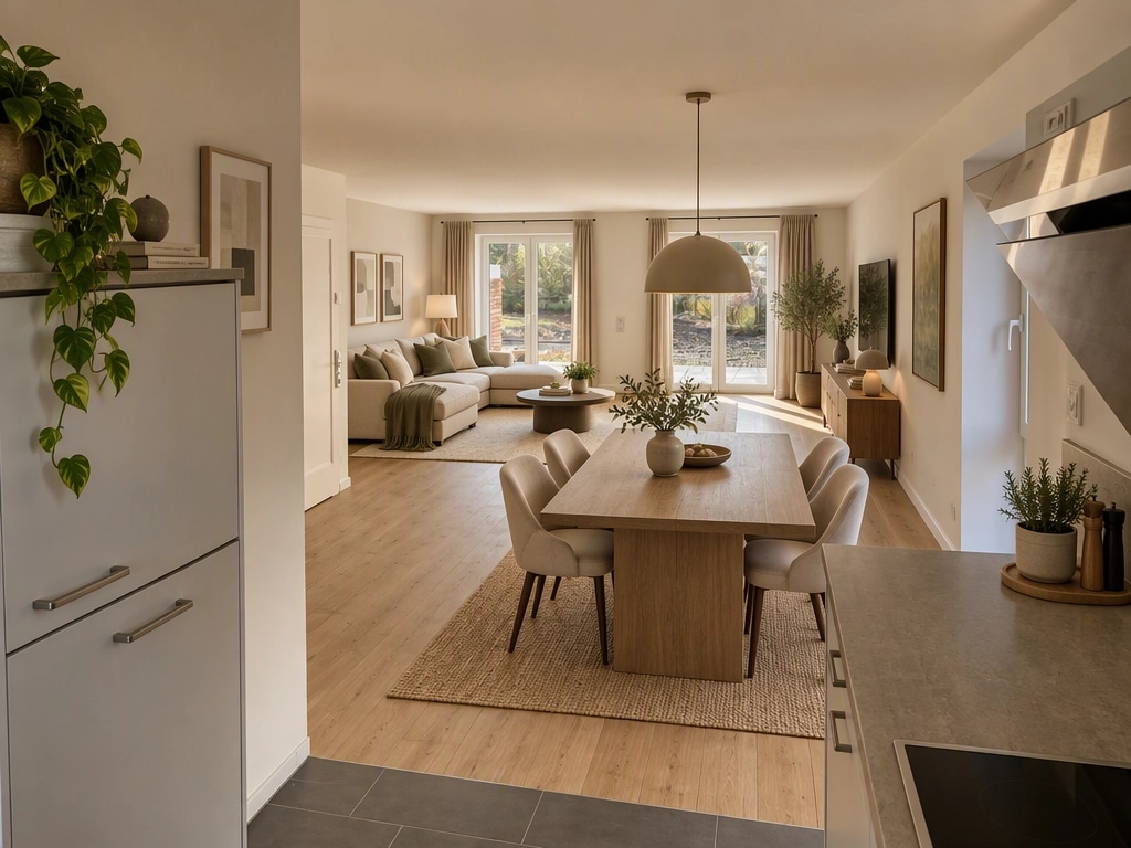 Transitional Living Room design — interior photo by GenRoom AI