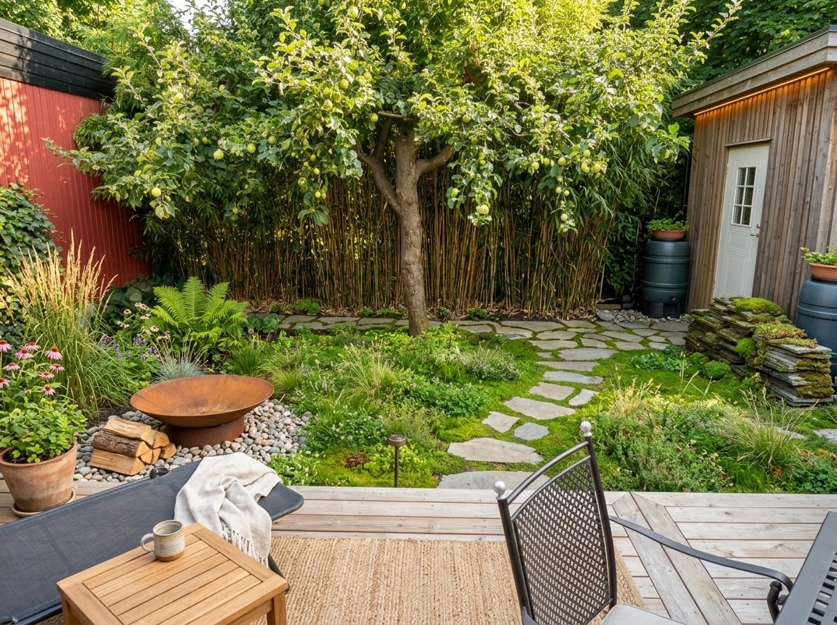 Landscape design in Eco Natural Garden style — Yard by GenRoom AI