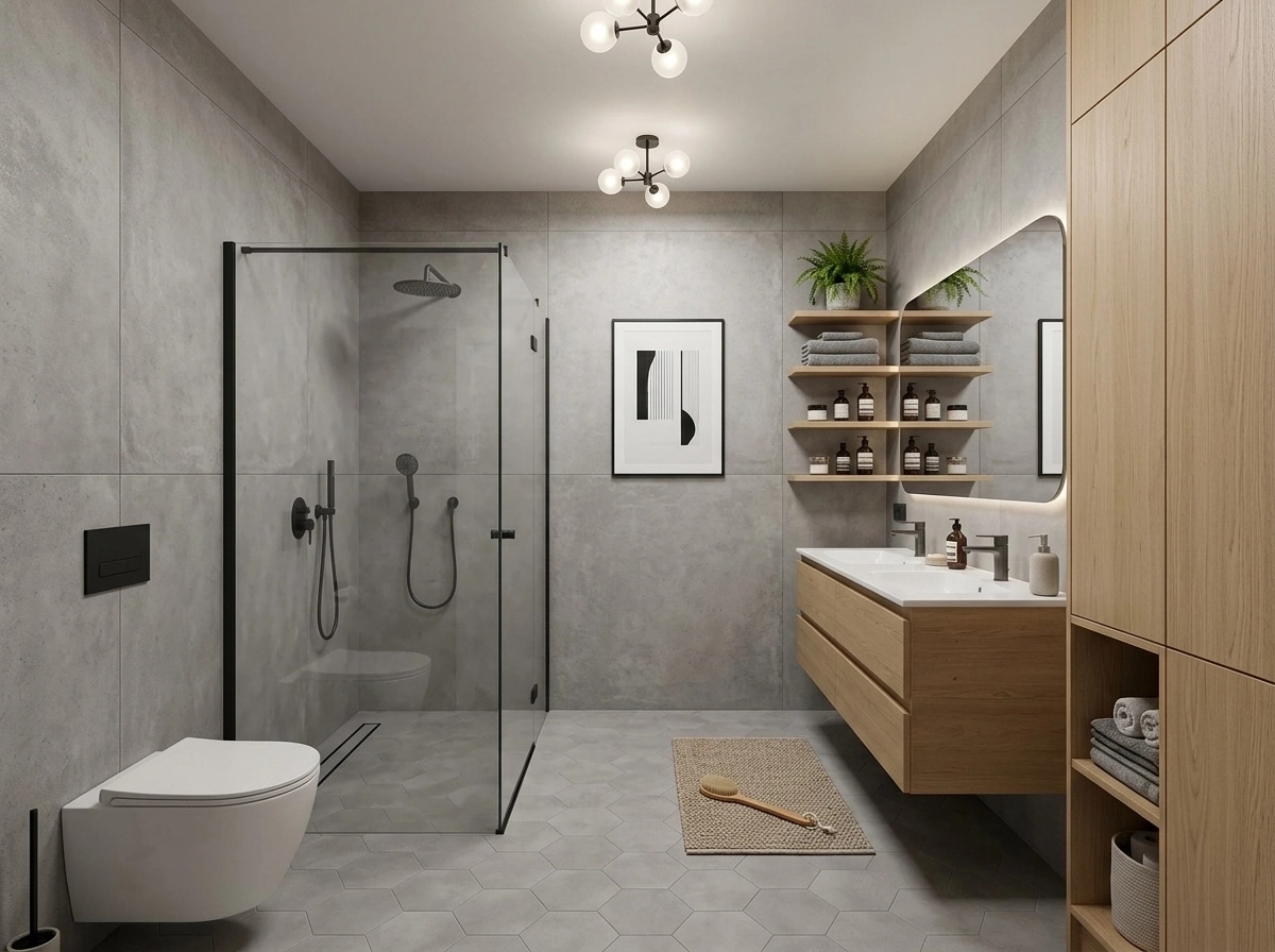 Interior design in Scandinavian style — Bathroom by GenRoom AI