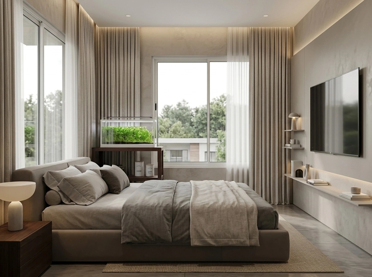 Minimalism Bedroom design — interior photo by GenRoom AI