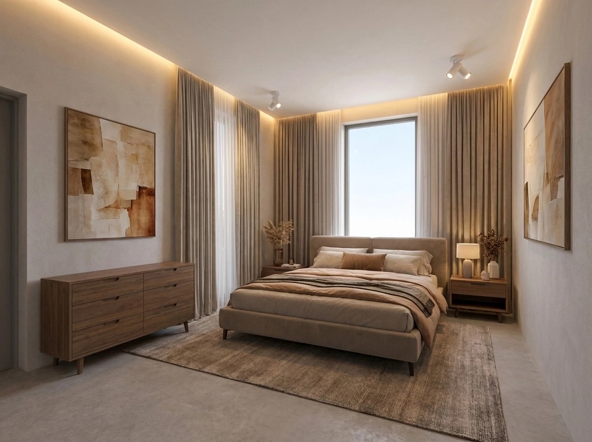 Interior design in Transitional style — Bedroom by GenRoom AI